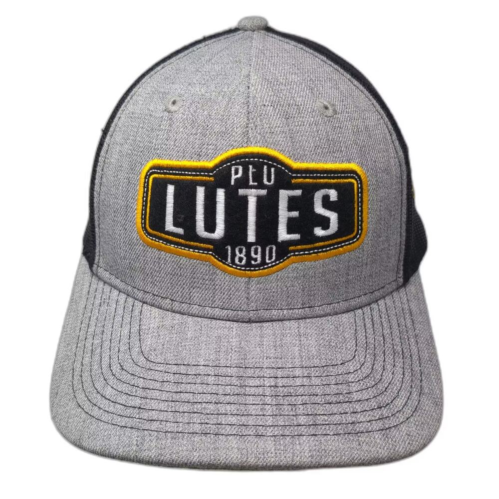 Ouray Trucker Hat Gray Black One Size PLU Lutes 1890 Patch Snapback Mesh